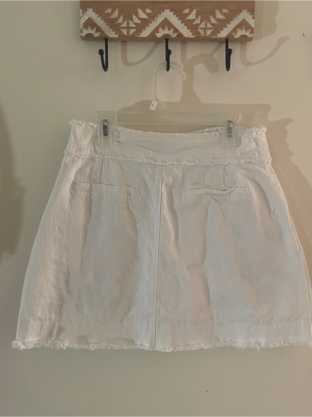 Jealous Tomato White Floral Embroidered Denim Mini Skirt Boho Cottagecore Size S - Picture 4 of 11